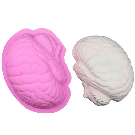 Fall Decor Clearance Large Brain Silicone Mold For Cake Chocolate Pan Bake Creepy Scary