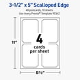 thumbnail image 5 of Avery  Scalloped Edge Postcards, 3 .5" x 5", Matte White, 40 Total, 5 of 6