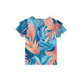 thumbnail image 5 of Abcomgle Girls Tshirt Short Sleeve Crewneck Hawaiian Palm Tree Print Toddler T-Shirt Summer Dressy Cotton Girls Blouse Cute Tshirt, 5 of 5