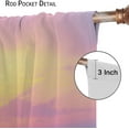 thumbnail image 6 of Beach Sunset Curtains, Ocean Pink Orange Sunrise View Scene Window Drapes Hawaii Seashore Summer Coastal Seaside Seascape Blackout Window Treatments for Living Room Bedroom 84x84in, 6 of 6