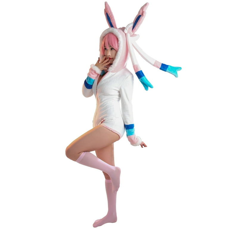 MOBBUNNY Sylveon Derivative Sexy Fluffy Hooded Bodysuit Kawaii One Piece Lingerie Rompers with Choker and Socks, S - Walmart.com MOBBUNNY Sylveon Derivative Sexy Fluffy Hooded Bodysuit Kawaii One Piece Lingerie Rompers with Choker and Socks, S - Walmart.com