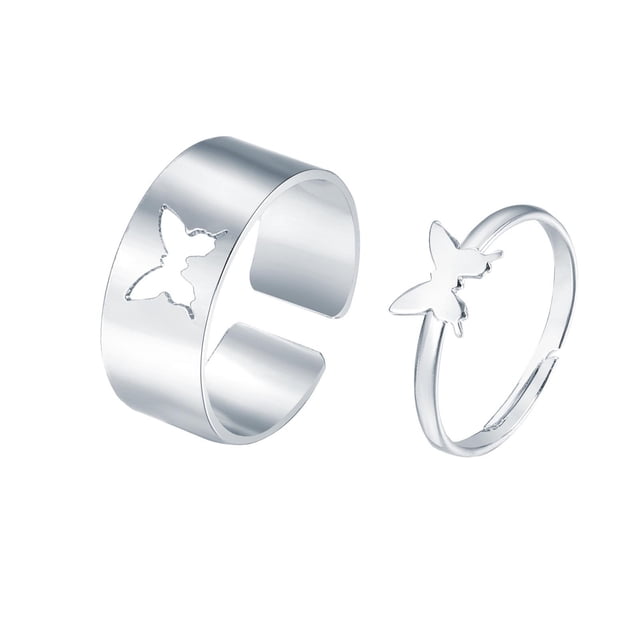 Fiudx Juego de Anillos Chapados En Oro, Joyería con Diseño de Cobre Dividido, Clásico y Moderno, Ideal para Uso Diario y Formal, Regalo Ideal para Mujeres y Niñas, Regalo de San Valentín y Navidad.