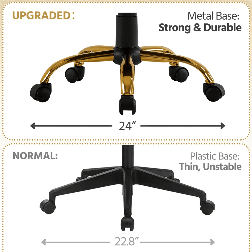 Alden Design PU Leather Office Chair with Height Adjustable Seat, Black