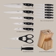 thumbnail image 5 of Martha Stewart  Stainless Steel 14 Pc Cutlery and Knife Block Set Black - 14 pc, 5 of 11