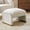 White, variant on Tina's Home Modern Corduroy Ottoman Foot Stool with Solid Wood Legs, Upholstered Footrest Stool for Living Room, Bedroom, Entryway, Beige