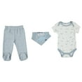 thumbnail image 2 of Kyle & Deena Baby Boy 3 PC Footed Pant Set, Sizes Newborn-9 Months, 2 of 2