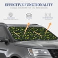 thumbnail image 4 of Wukai Green Branch Olive Car Front Windshield Sun Shade,Sun Visor Shield Block Automotive Interior Protector Blocks UV Rays-Small, 4 of 6