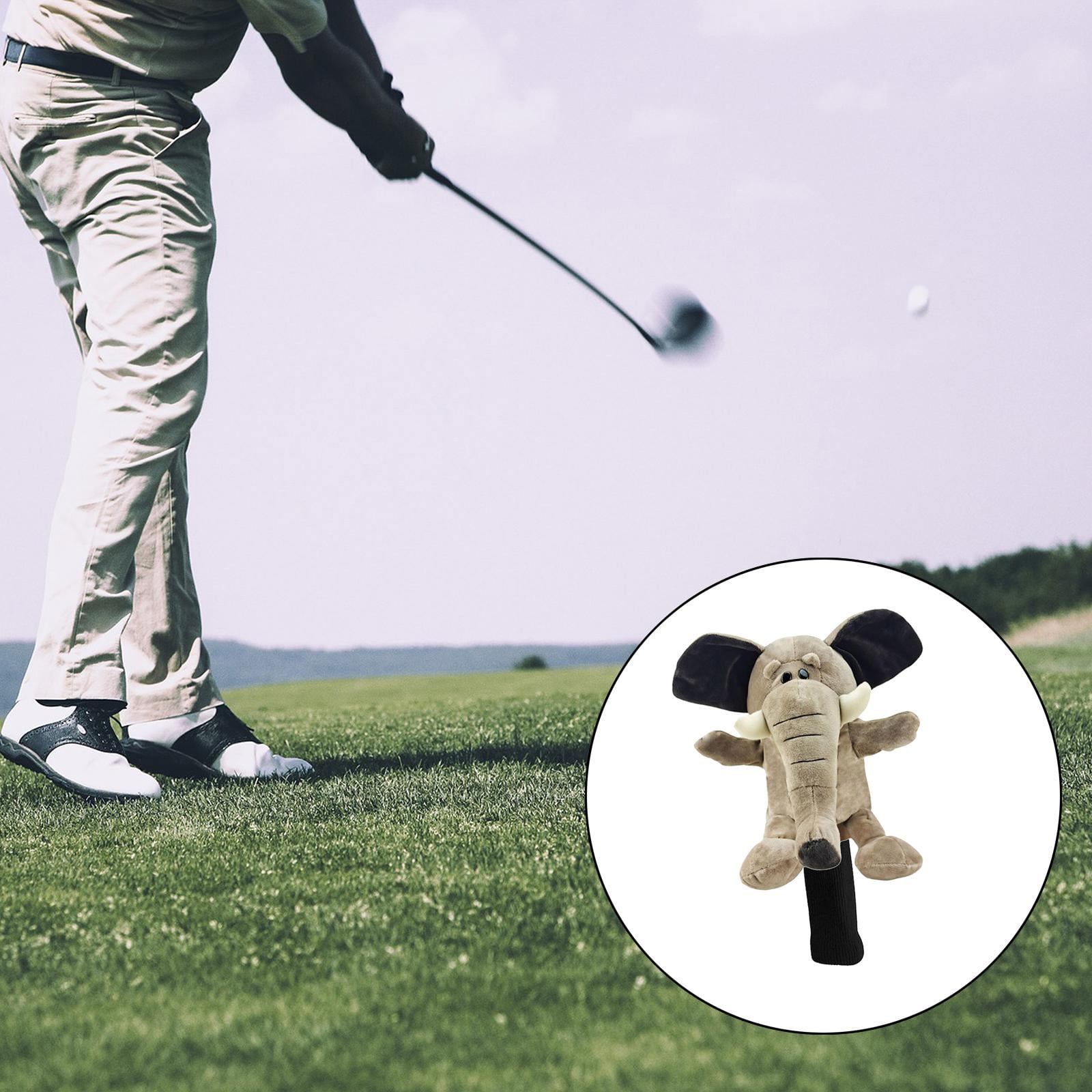 Axioma 2x Funny Golf Club Head Covers Cute Soft Plush Animals Wood Driver Headcover