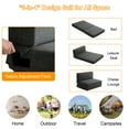 thumbnail image 5 of Fairyland Modern Linen Fabric Removable Backrest Foldable Sofa Bed, Dark Gray, 5 of 9