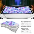 thumbnail image 3 of Yiaed Blue Skull Daisy Print Car Windshield Sunshade Front Auto Car Front Window Sun Shade Foldable Sun Visor Shield Cover Auto Accessories for Sedan SUV Truck-Medium, 3 of 5