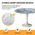 thumbnail image 6 of Blue Bird Brach Leaves Elastic Fitted Round Table Cover Trees Oil Painting Waterproof Outdoor Tablecloth for Holiday Party, Picnic, Patio & Dining Fits Tables Up to 36"-44", 6 of 8