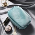 thumbnail image 3 of Organizador de cosméticos azul para guardar artículos de belleza en movimiento, bolsa de maquillaje portátil para viajes, 3 of 8