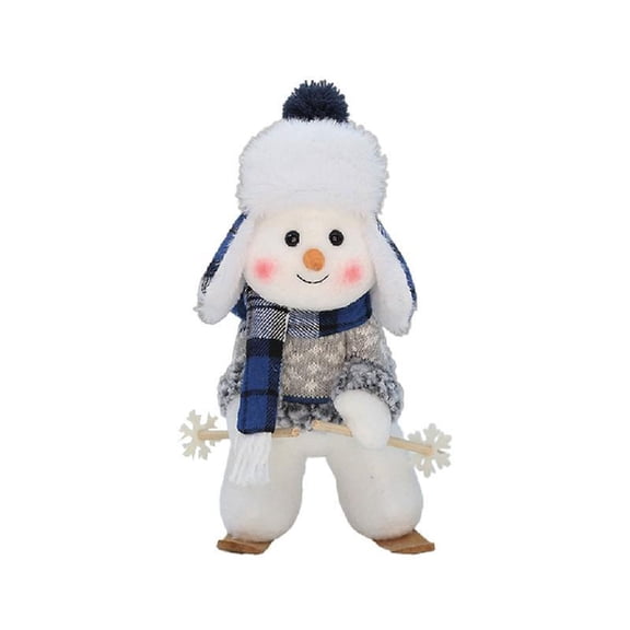 Zeiwohndc 2024 Big Christmas Dolls Decoration 20/28/33cm Blue Series Retractable Plush