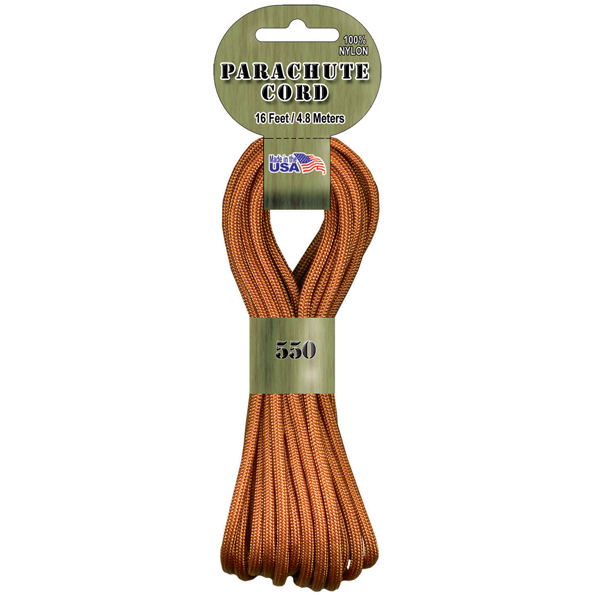 Parachute Cord 4mmx16'Copper