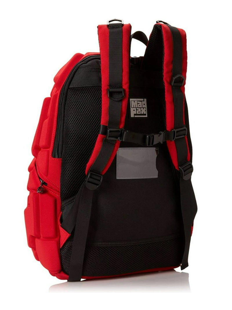 Red Madpax Blok Full Size Backpack Day Pack Laptop Bag 18