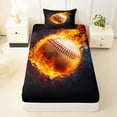 thumbnail image 3 of Erosebridal Teens Ball Games Twin Sheet Sets,Baseball Sport Gaming Bedding For Boy Kids 3pcs, 3 of 6