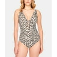 thumbnail image 1 of Swim Solutions Wild Thing Tummy-Control One-Piece Swimsuit, Created for Macy's - Leopard, 1 of 1