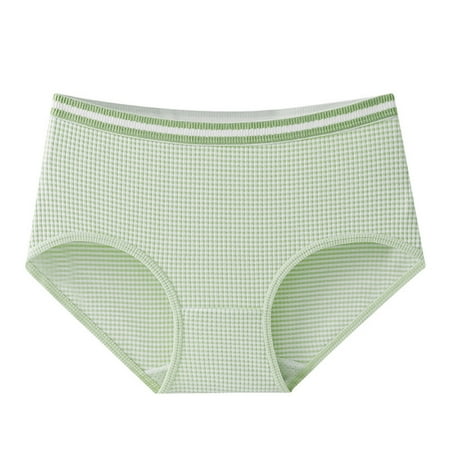 Special Savings: Panty for Women Pack  Pack de Bragas para Mujer  Women s The Middle Waisted Large Colored Striped Cotton Underwear Briefs SOPATENOR Green M