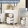 thumbnail image 5 of Modern Bathroom Vanity 30" Bathroom Vanity with Ceramic Sink, Small Bathroom Sink Cabinet, Modern Cabinet with 2 Drawers and Adjustable Shelf,Wooden Bathroom Vanity, 5 of 21