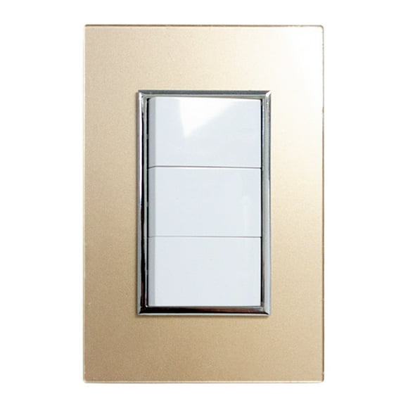 KIT 2 PLACAS CON APAGADOR TRIPLE Sanelec 4559