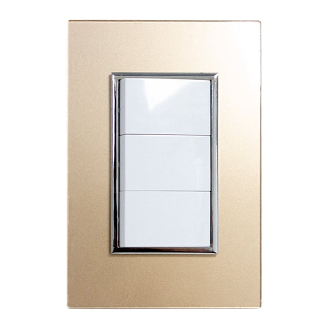 KIT 2 PLACAS CON APAGADOR TRIPLE Sanelec 4559