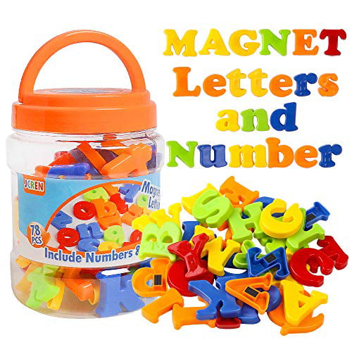 123 Pieces Magnetic Fridge Letters And Numbers With Uppercase Lowercase Symbols 
