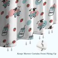 thumbnail image 6 of White Cow Strawberry Milk Jar Pattern Shower Curtain 36"x72" ,Bathroom Decorative Shower Curtains Set with 12 Hooks,Modern Waterproof Washable Shower Curtain, 6 of 6