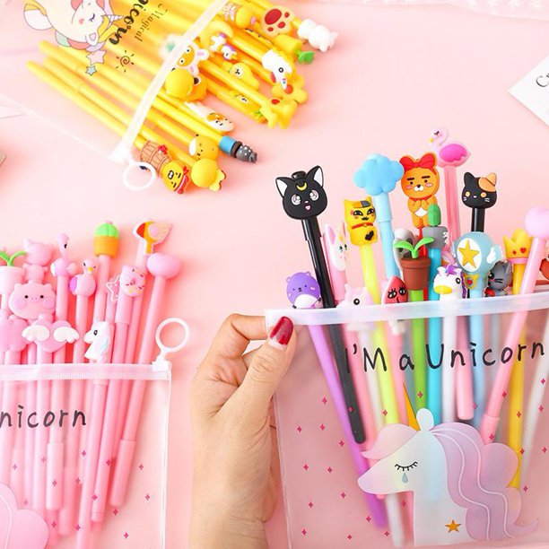 20Pcs Gel Pen Creativity Cute Cartoon Gel Pen School Stationary ...