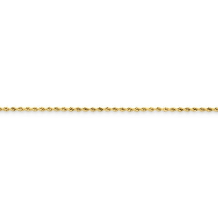 14K Yellow Gold 1.5MM Rope Chain Necklace