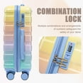 thumbnail image 5 of 2-Piece 14"/20" PC Spinner Luggage Set, Carry On Suitcase with Gradient Color & Combination Lock, Blue+Yellow, 5 of 9
