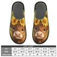 thumbnail image 5 of Fuzzy Slippers Women and Men Non-slip Fuzzy Flat Slippers House Bedroom Slippers for Adult Cute Highland Cow, 5 of 9