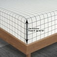 thumbnail image 4 of Queen Size 100% Organic Cotton Fitted Sheet & Pillowcase Set, Soft Percale Weave, Breathable, Fits Mattress Up To 15" Deep - Windowpane, 4 of 9