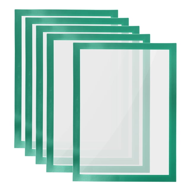 Unique Bargains 8"x12" Magnetic Display Frame A4 Adhesive Magnetic Sign Holder Green 5 Pack