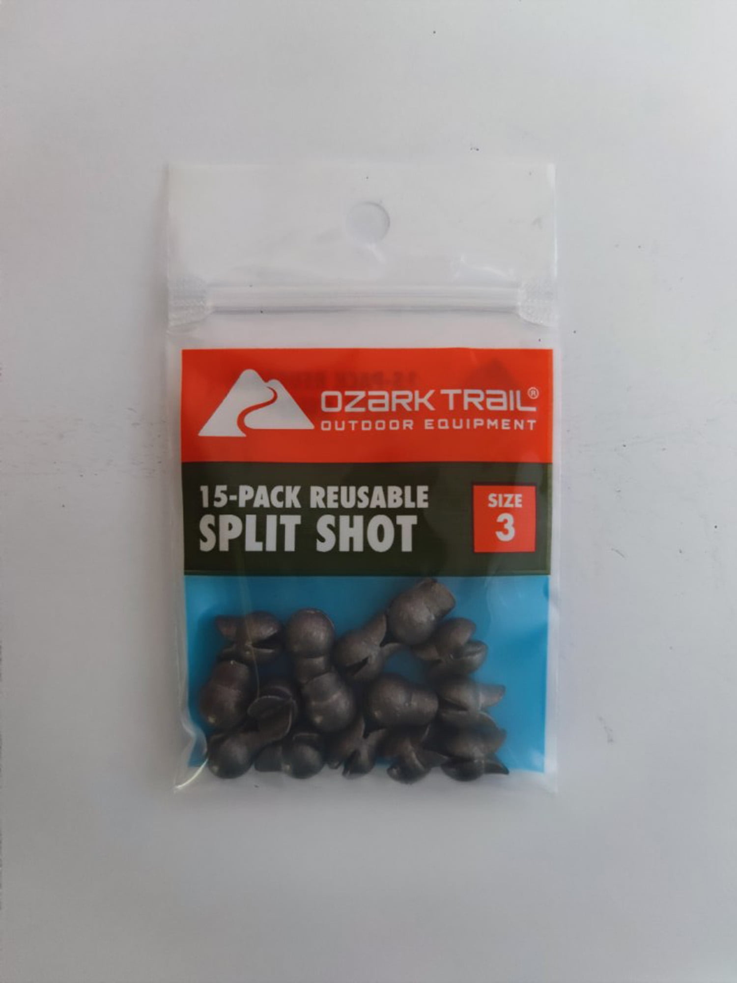 (6 pack) Ozark Trail Reusable Shot Size 3, Fishing Lead Weight, Product Size 0.59x0.33in
