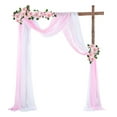 thumbnail image 1 of Chiffon Drapery Tulle Curtain Outdoor Wedding Arch Background Halloween Party Photo Photography, 1 of 21