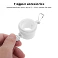 thumbnail image 4 of 2Pcs Rotating Mounting Rings 360 Degree Free Flag Pole Kit 0.75-1.02Inch Diameter (White), 4 of 7