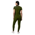 thumbnail image 2 of Adar Pro Movement Booster Scrub Set For Women - Sweetheart V-Neck Scrub Top & Yoga Jogger Scrub Pants, 2 of 7