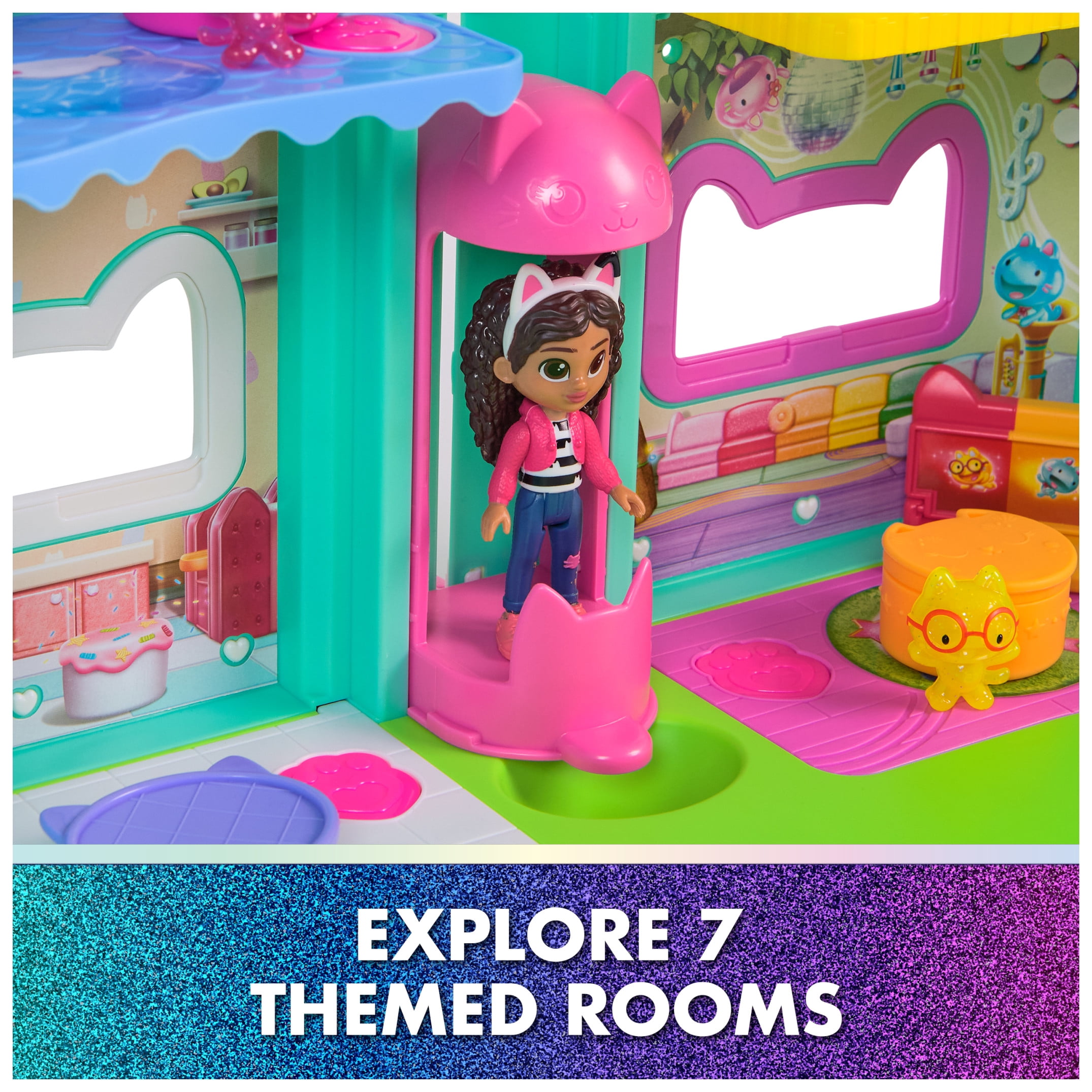 Gabby's Dollhouse: The Movie, Meow-mazing Interactive Dollhouse, Digital Eyes, Sound FX, 7 Rooms