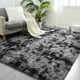 thumbnail image 1 of Alfombra FlyDoit, teñida con corbata, gris oscuro, Shaggy, 120 x 180 cm, 1 of 1