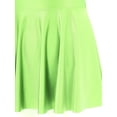 thumbnail image 5 of Eandarui Woman's Oil Silk Glossy Racerback Skater Leotard Yoga Workout Fitness Dance Dress Fluorescent Green L, 5 of 7