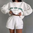 thumbnail image 1 of xiaxaixu Women's Loose Sweatshirt T-Shirts à Manches Longues Col Rond Imprimé Lettre Automne Hiver, 1 of 2