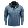 thumbnail image 5 of Long Sleeve T Shirts for Men UV Hiking Fishing Travel Tops Men's Long Sleeve Hooded T Shirt Casual Comfortable Pullover Top For Daily Wear Home Outdoor Hiking Spring Summer Fall, 5 of 6