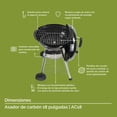 thumbnail image 4 of Asador de Carbón Avera 18in Acero Transportable Fácil de Armar, 4 of 5
