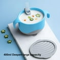 thumbnail image 3 of ACDANC Baby Soup Bowl 3 in 1 Buckle Straw Dust-proof Lid Suction Cup Ergonomic Handle Dinnerware Anti-overturn Toddlers Complementary Food Snack Bowl Kitchen Supplies, 3 of 4
