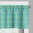thumbnail image 3 of Ambesonne Turquoise Window Valance, Art Deco Square Lines, 54" X 12", Turquoise Yellow, 3 of 5
