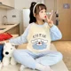 thumbnail image 4 of Conjunto de ropa de dormir para niños de lana de Coral grueso para niños y niñas, ropa para el hogar, conjunto de pijamas para niños de estilo invernal de Chi continental, 4 of 5
