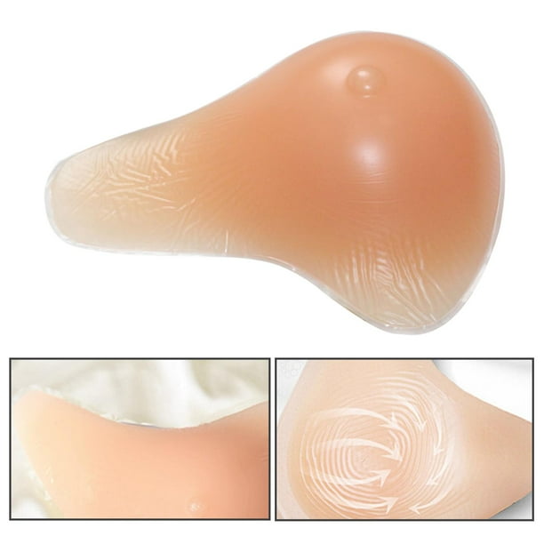 Forma de pecho suave tacto suave almohadilla potenciador pechos falsos para Cosplay mastectomía prótesis mujeres travestis , 350g Derecho B-350g derecho 1 Uds Yinane prótesis mamaria