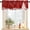 Red, variant on Christmas Valance for Windows Red Xmas Tree Kitchen Curtain Valances Christmas Balls Snowflakes Valance Curtains Window Treatments Short Curtains for Kitchen Living Room Bedroom Bathroom 54x18 Inch