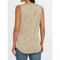 thumbnail image 5 of Women'S Dressy Business Casual Tank Tops Summer Sleeveless Trendy Blouses Flowy Work Shirts Apricot XS, 5 of 7