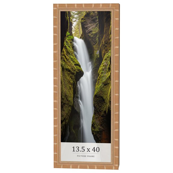 13.5x40 Frame Gold Real Wood Picture Frame Width 1.5 inches | Interior Frame Depth 0.5 inches |